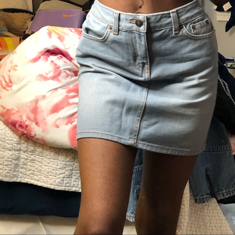 Light Wash Jean Skirt